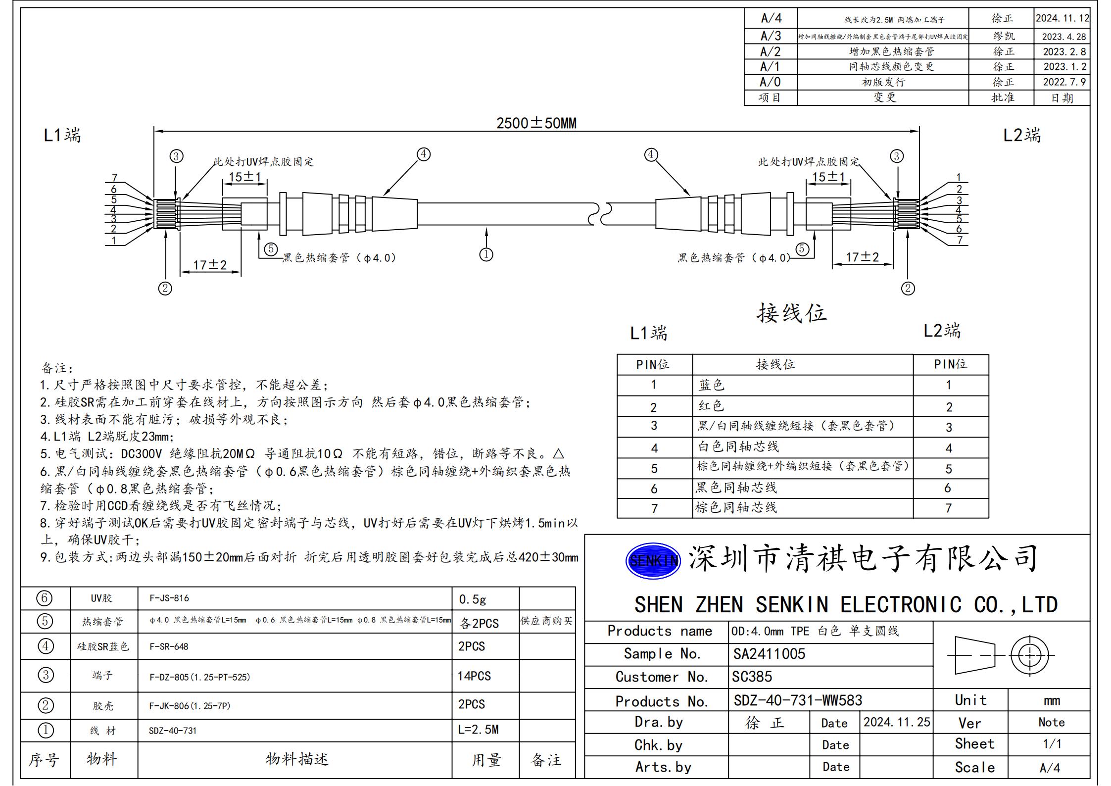 OV6946手柄延长线组件